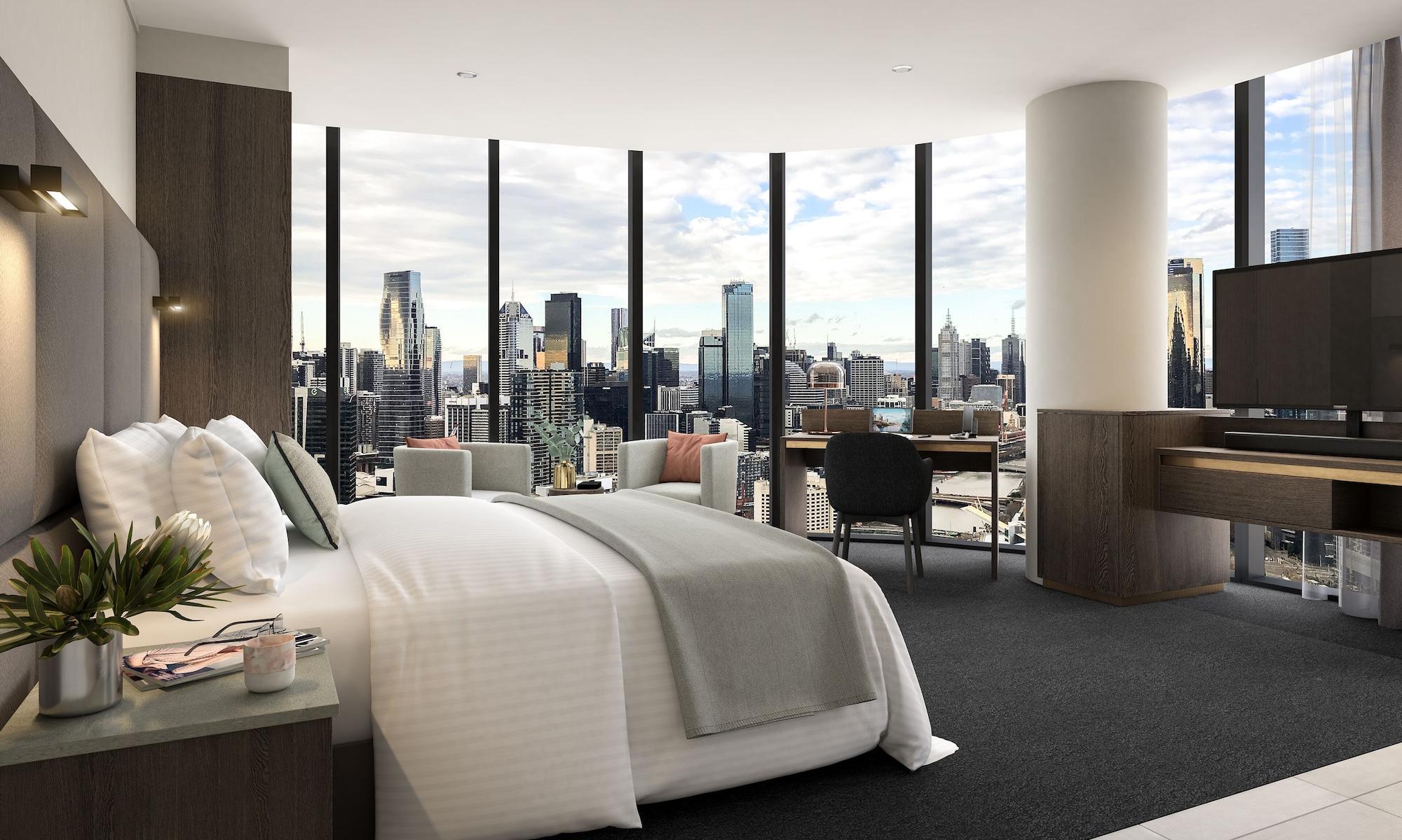 Oakwood Premier Melbourne Aparthotel Exterior photo A proposed room at the hotel